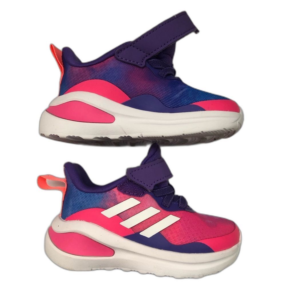 Adidas Fortarun Running Shoe Toddler Size 5K No-tie Elastic Shoelaces - Picture 4 of 10